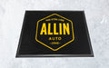 Yellow and black logo mat perfect for heavy foot traffic.