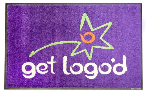Full product image of PrintPlush Logo Mat made from Plush nylon carpet top with nitrile rubber backing