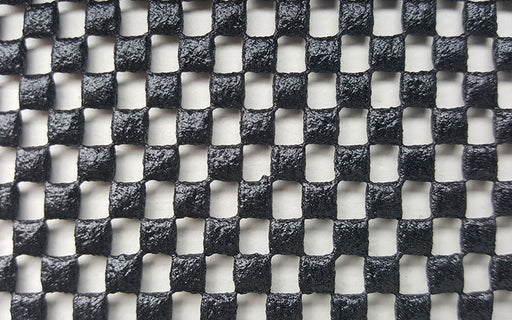 Close up image of the open construction produce matting pattern allowing great air circulation