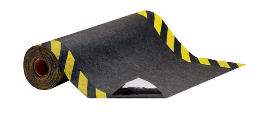 Full product image of non-slip, black and yellow Smartgrip Industrial Matting Roll