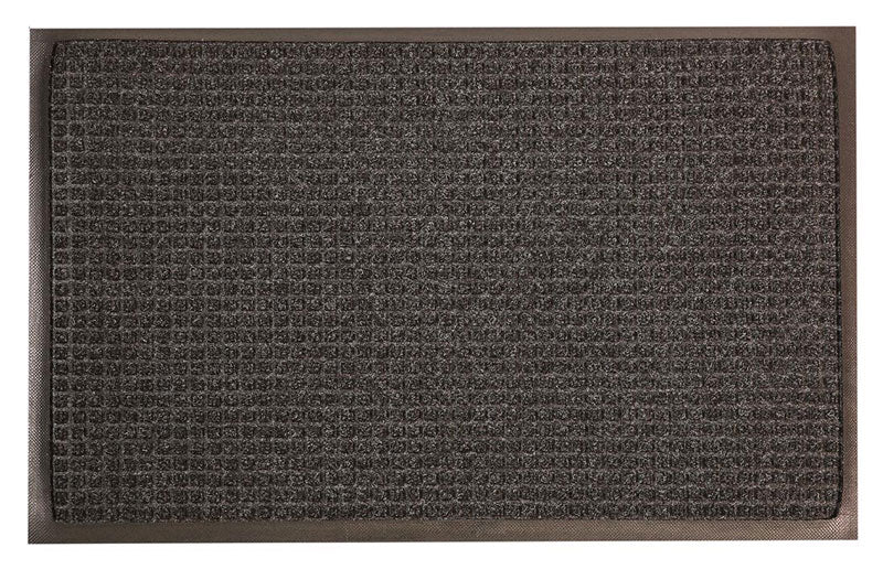 Full product image of charcoal, polypropylene Waterhog Classic Mat made for commercial and residential entrances