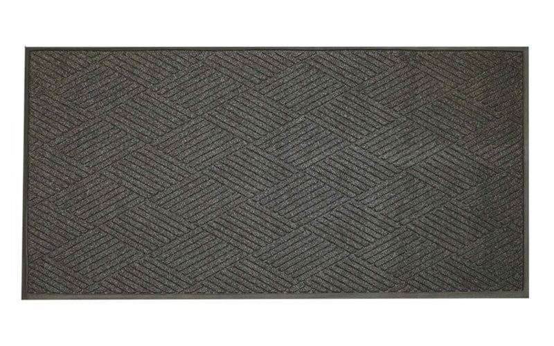 Full product image of charcoal, polypropylene Waterhog Eco Premier Mat made for commercial and residential entrances