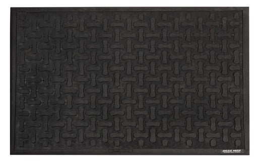 Full product image of the black rubber Comfort Scrape anti-fatigue mat