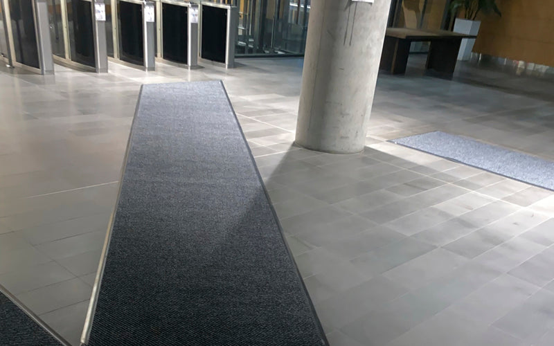 Insitu image of the superguard entrance mat making a walkway.